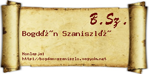 Bogdán Szaniszló névjegykártya